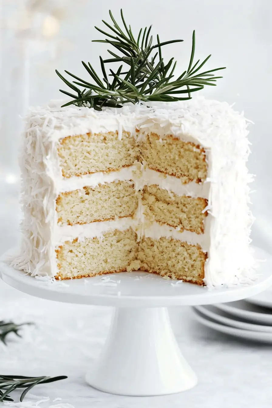 Quick Christmas Coconut Cake