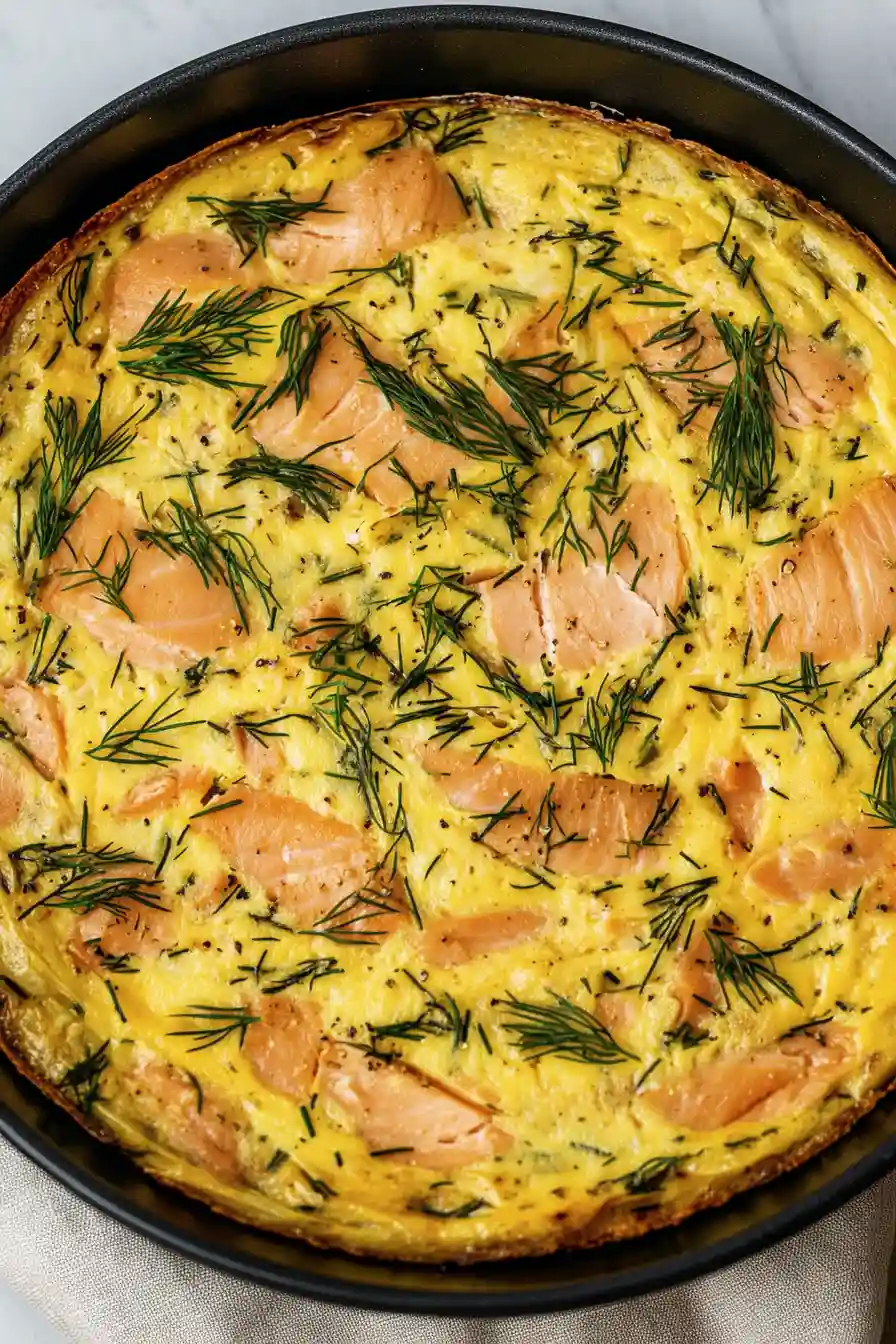 Moist Easter Crustless Smoked Salmon Quiche