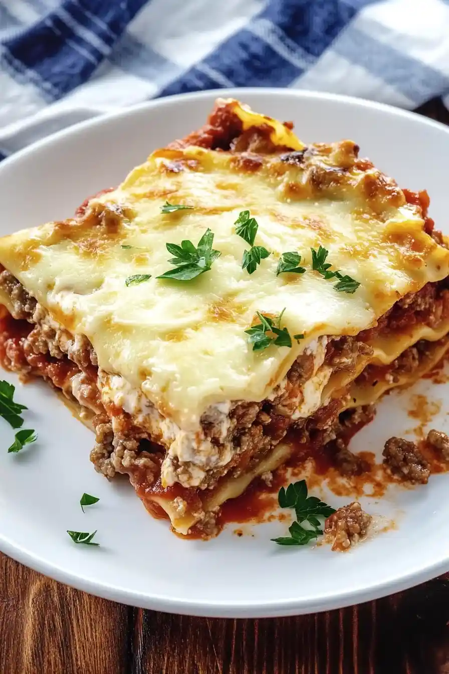 Rich & Creamy Cream Cheese Lasagna