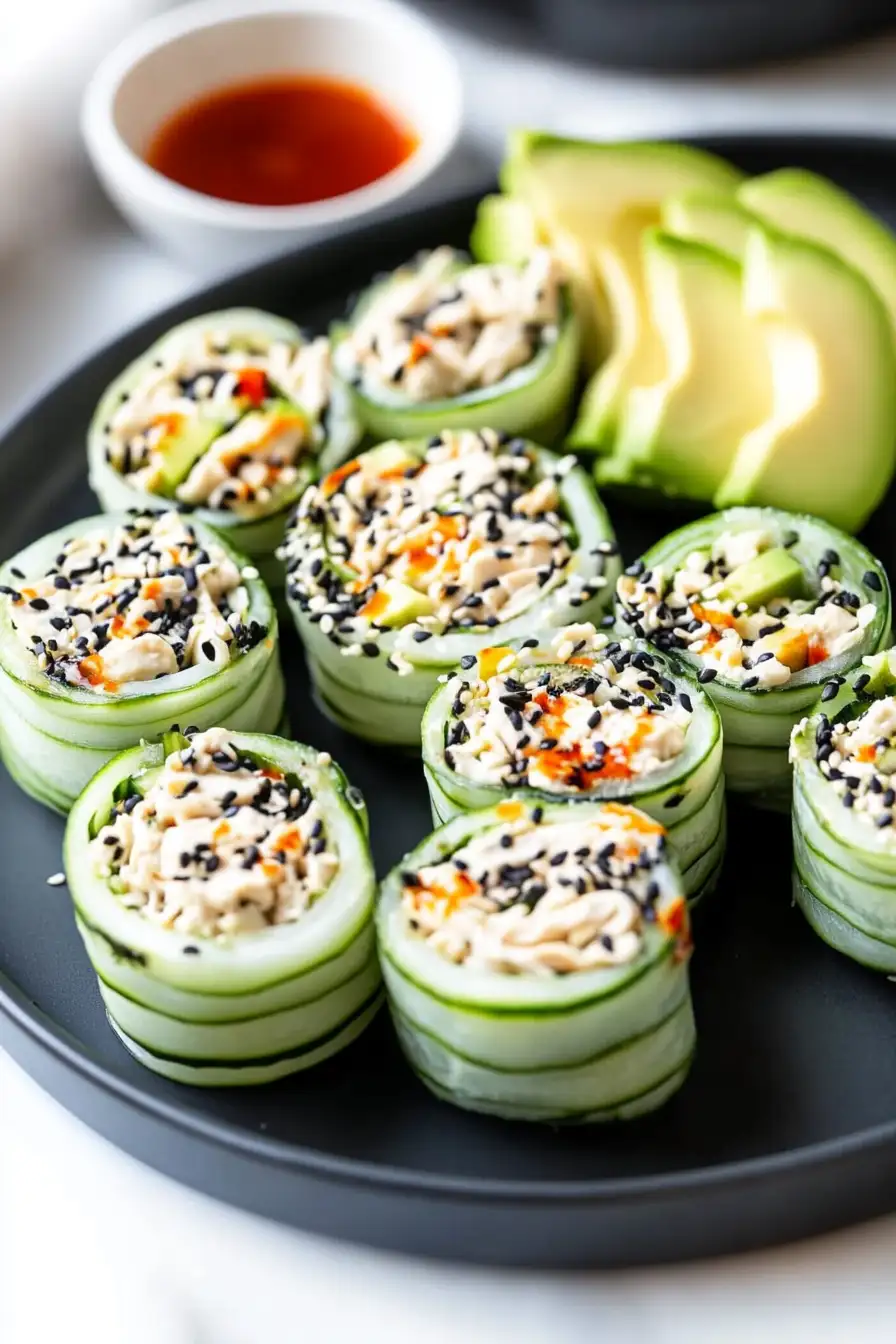 Best Chicken Salad Cucumber Roll Ups
