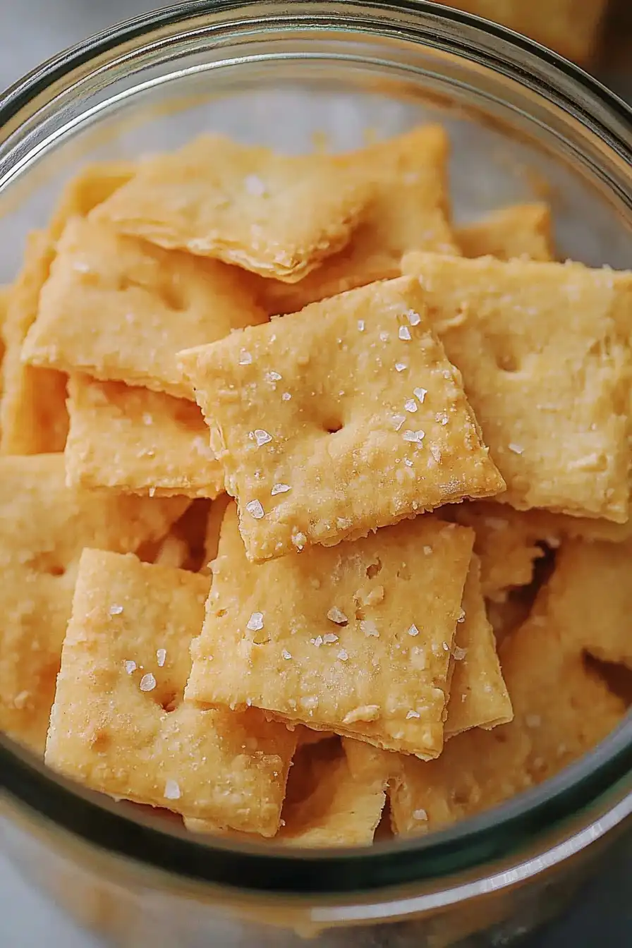 Homemade Sourdough Discard Cheese Crackers