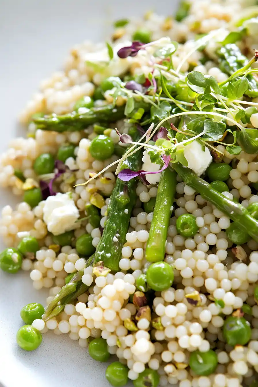 Healthy Easter Spring Couscous Salad with Feta