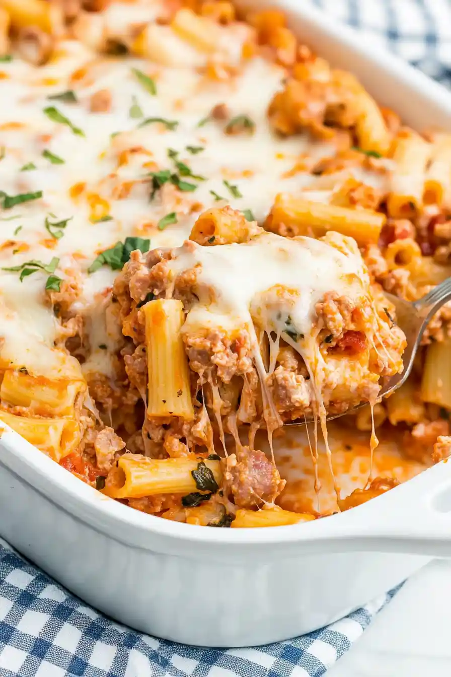 Baked Ziti with Yogurt and Cheese