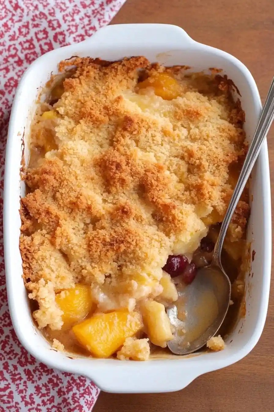 Fluffy Fruit Cocktail Dump Cake
