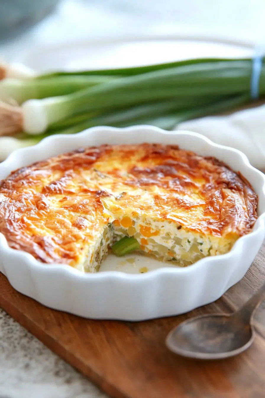 Low Calorie Leek Crustless Quiche