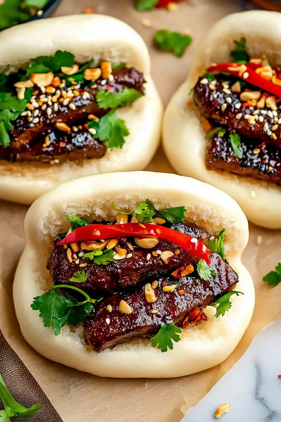 Juicy Pork Belly Bao Buns
