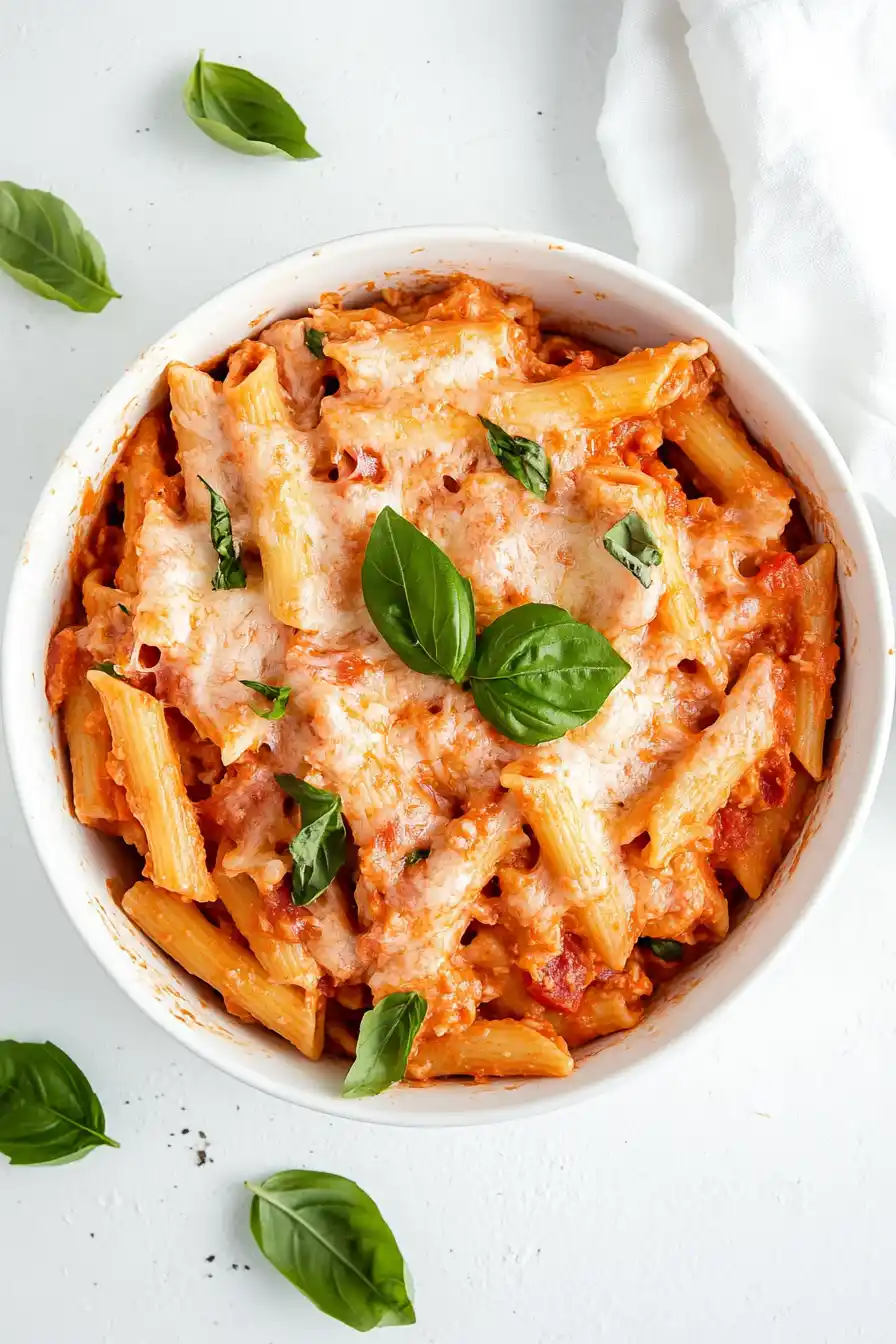 Savory Baked Ziti with Cream Cheese