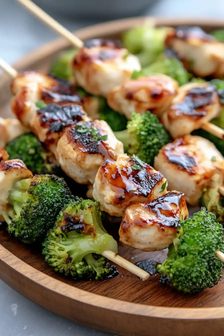 Quick Chicken and Broccoli Kabobs