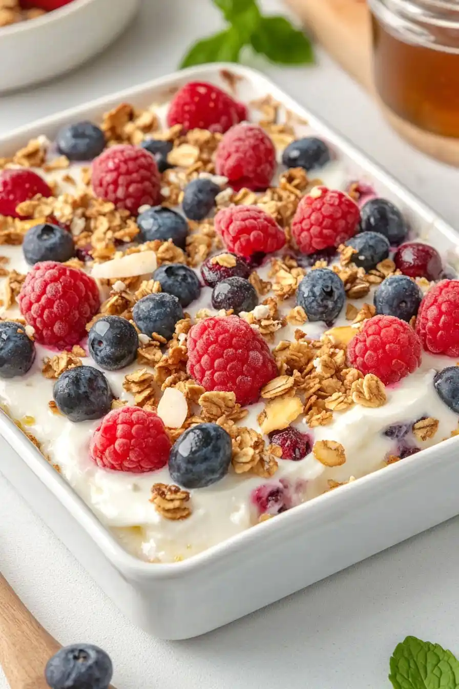 Best Dump Cake with Frozen Berries