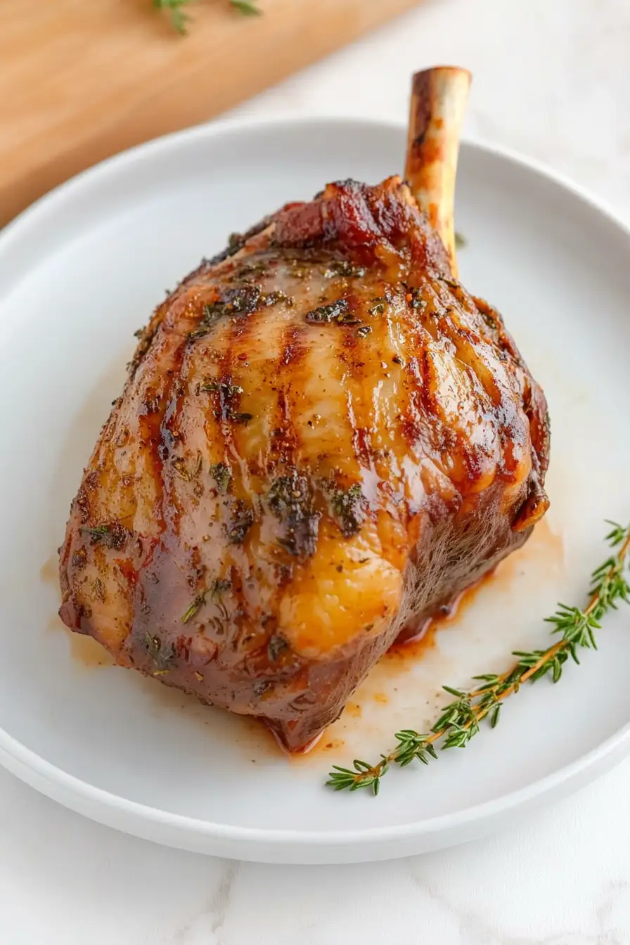 Simple Roast Half Leg of Lamb