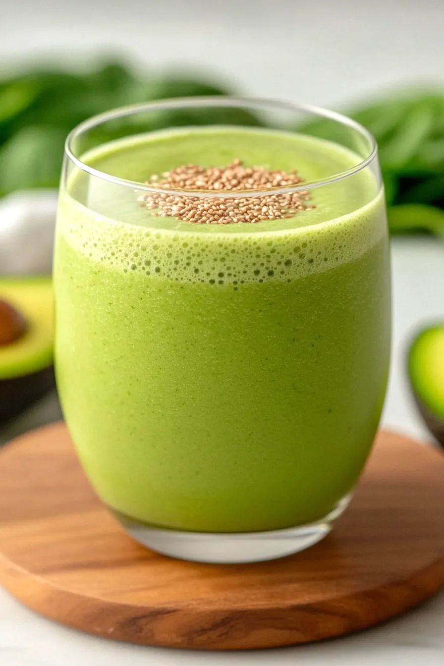 Tasty Green Smoothie with Avocado