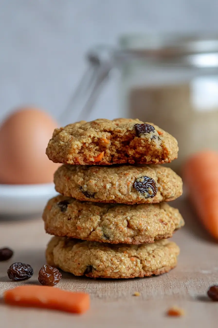 Delicious Easter Carrot Cake Cookies with Raisins