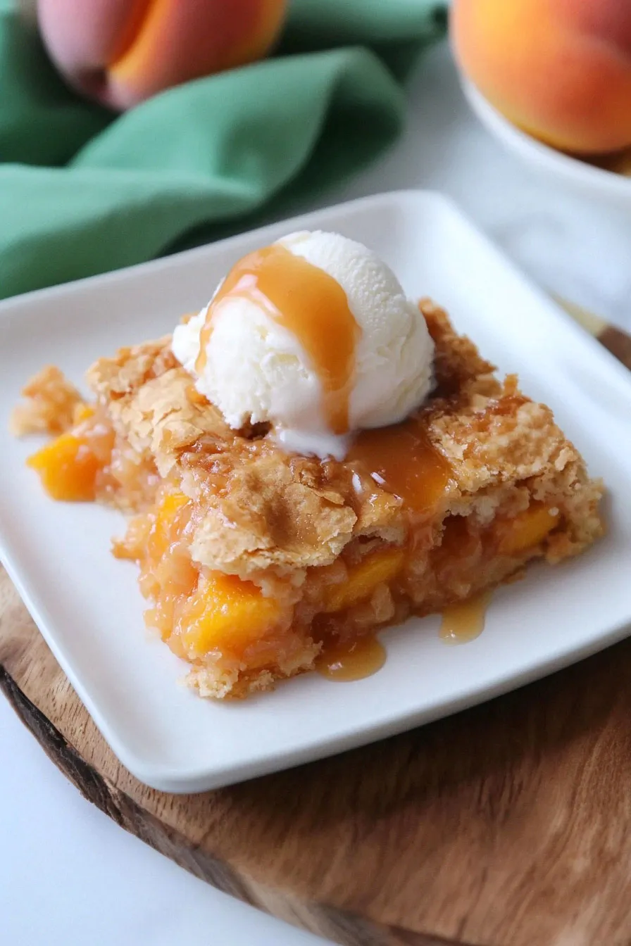 Tasty Peach Cobbler Dump Cake