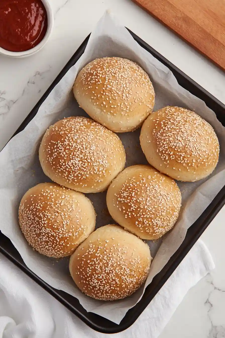 Sourdough Discard Hamburger Buns Made Easy