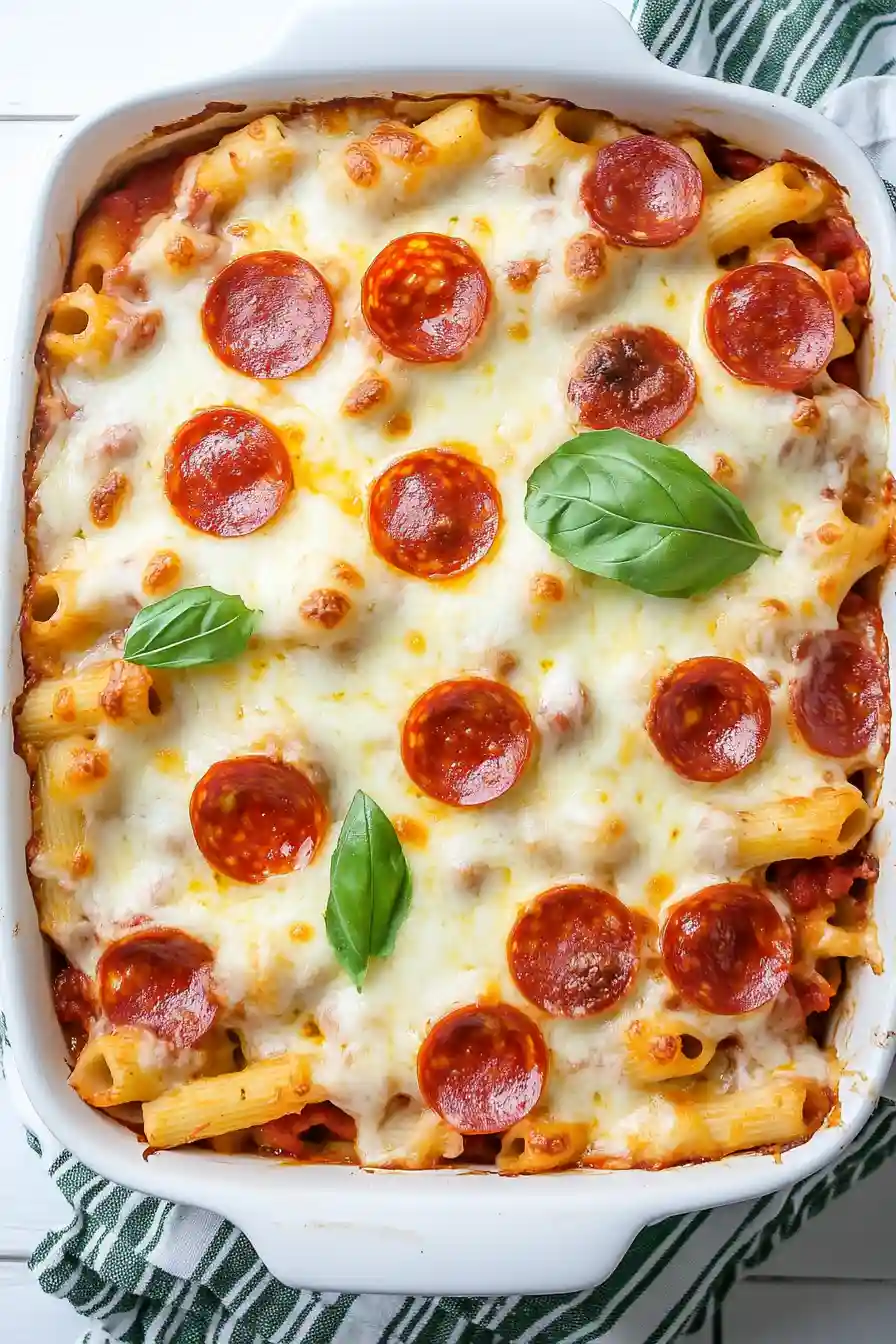 Creamy Pepperoni Baked Ziti