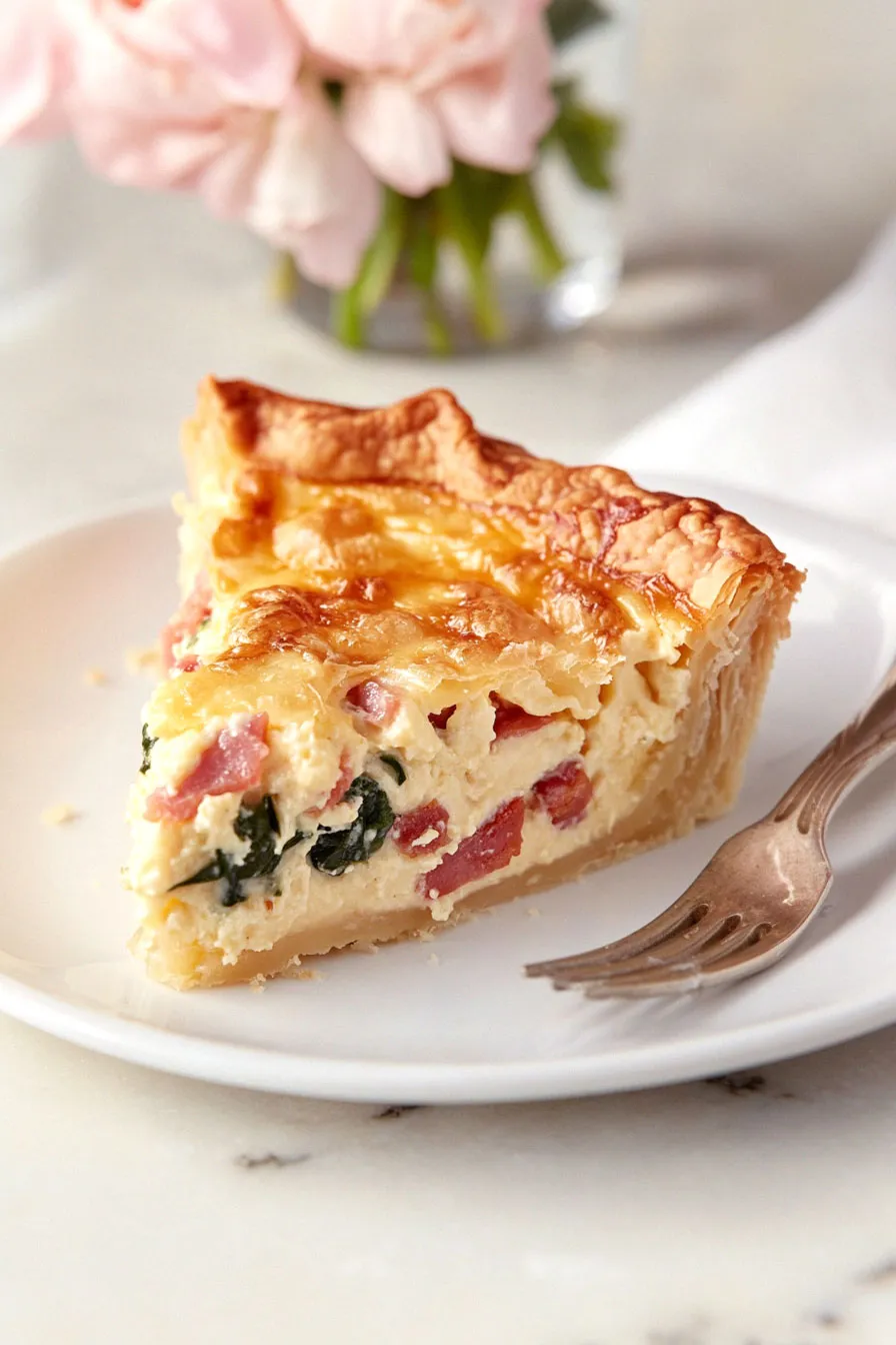 Creamy Puff Pastry Quiche Lorraine