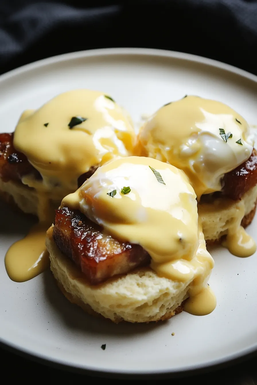 Gourmet Pork Belly Eggs Benedict