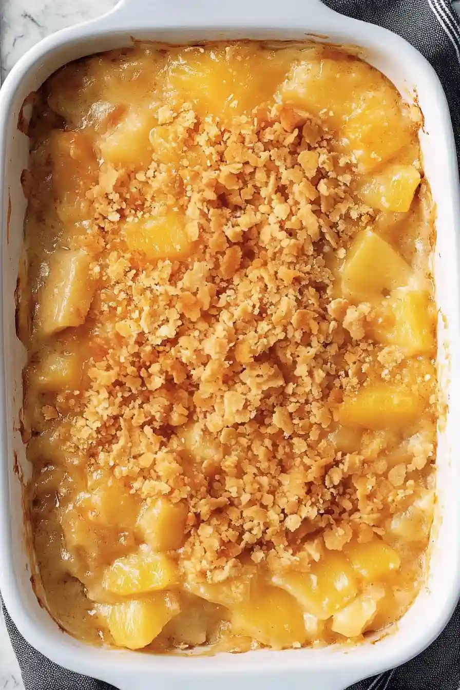 Easy Easter Pineapple Casserole with Ritz Crackers