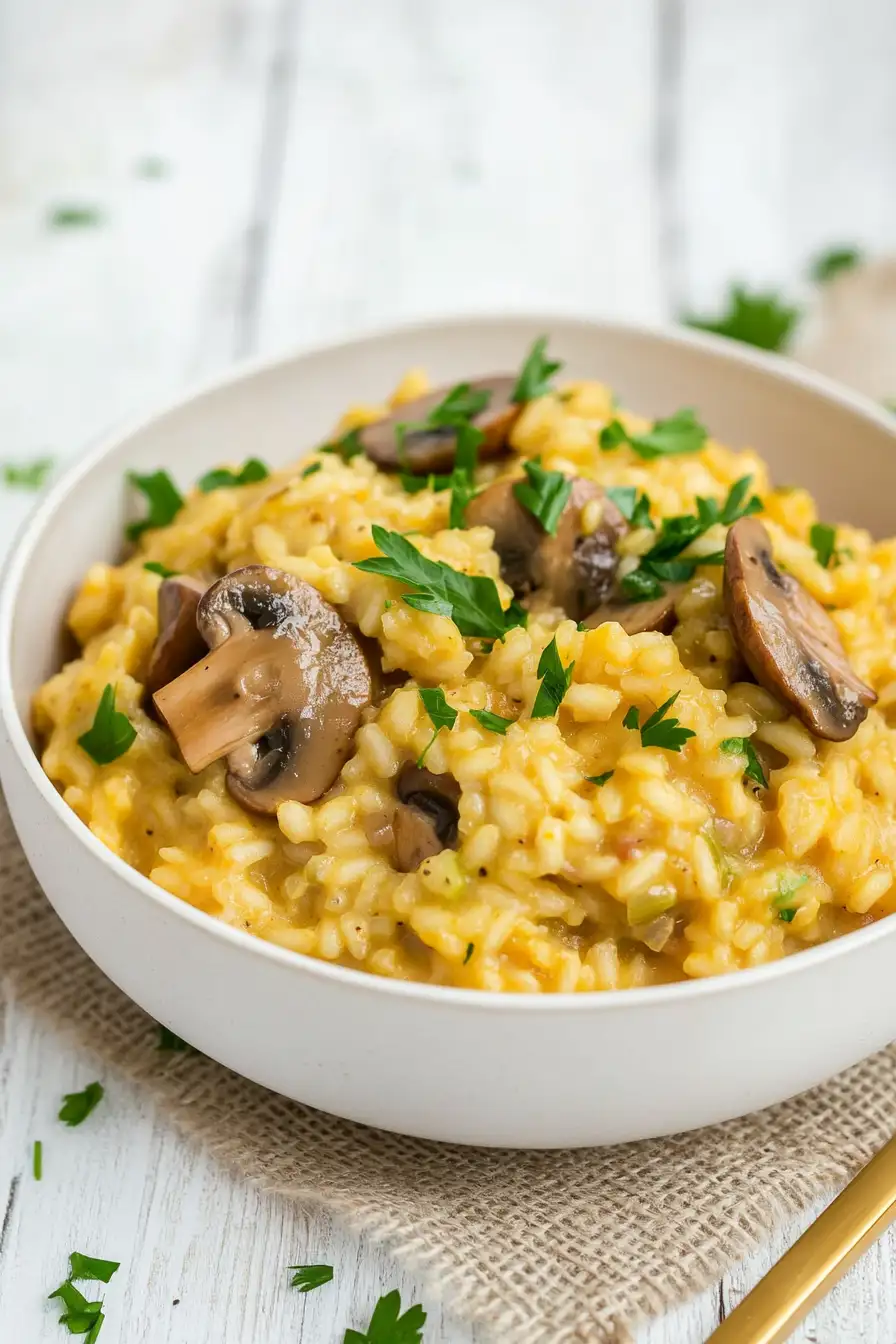 Easy Leek and Mushroom Risotto