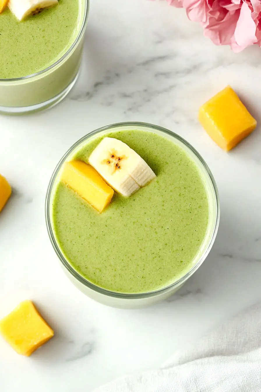Healthy Mango Spinach Green Smoothie