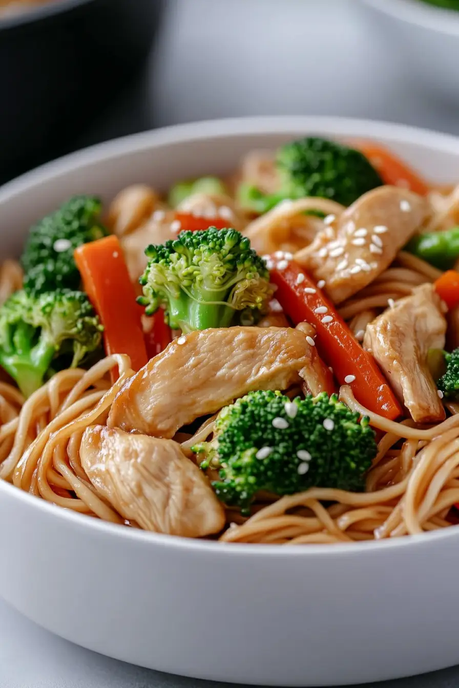 Quick Chicken and Broccoli Lo Mein