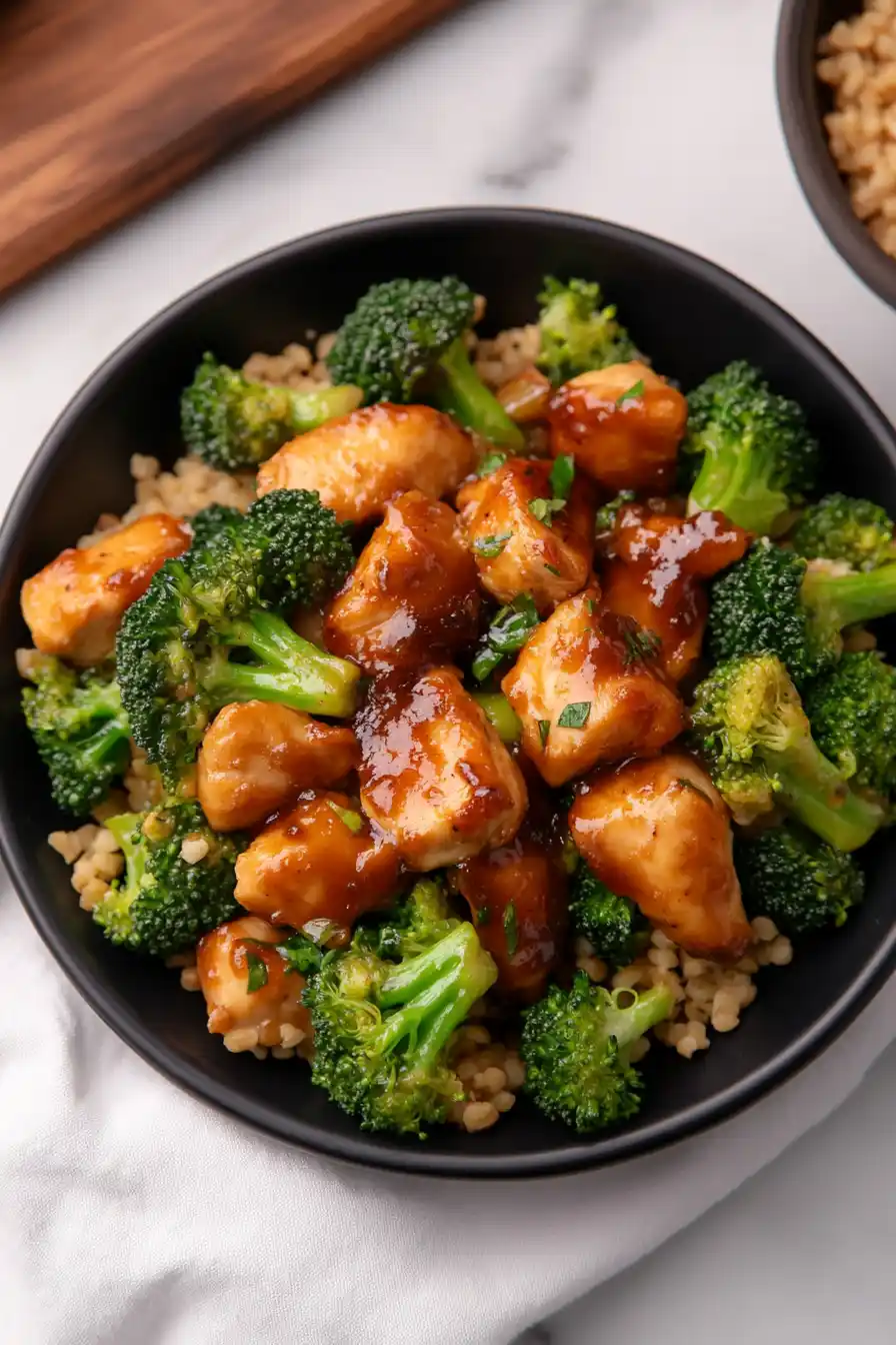 Juicy Chicken and Broccoli in Garlic Sauce