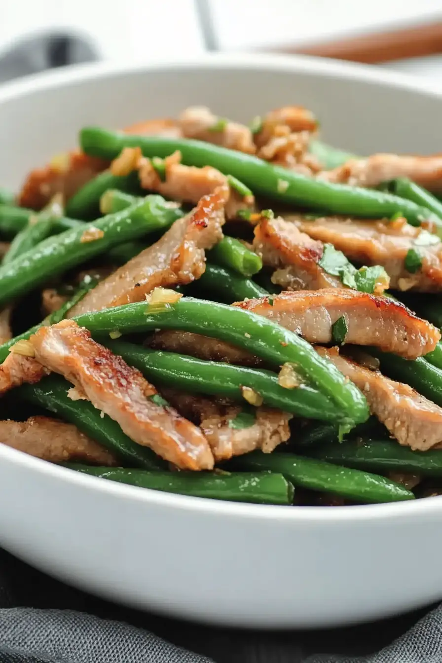 Easy Pork Belly with Green Beans Recipe