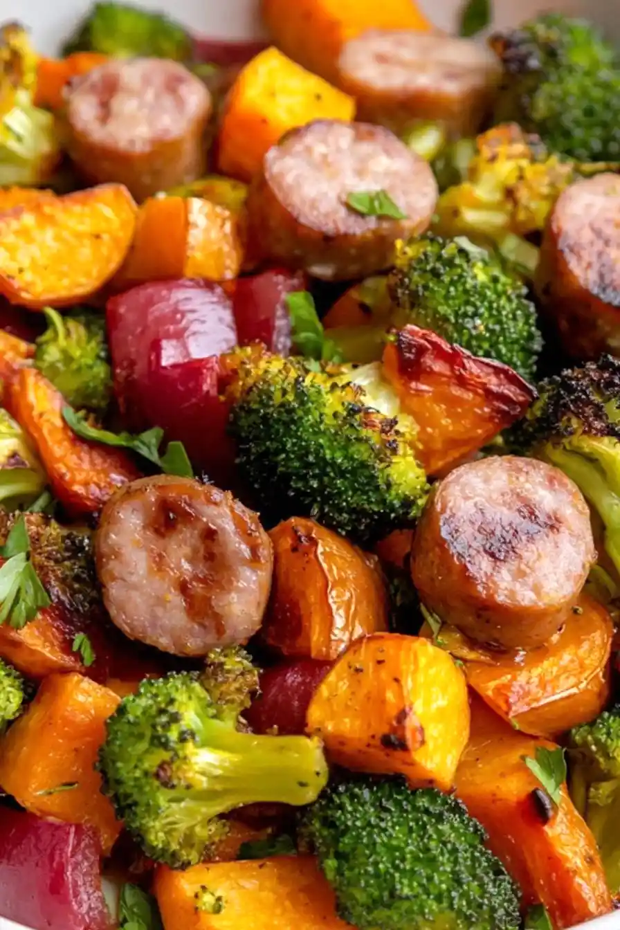Easy Chicken Sausage and Veggie Sheet Pan