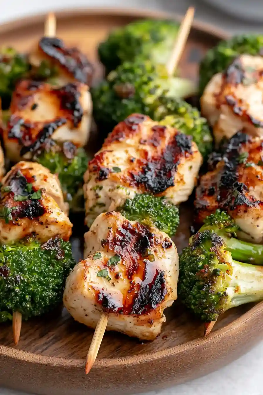 Quick Chicken and Broccoli Kabobs