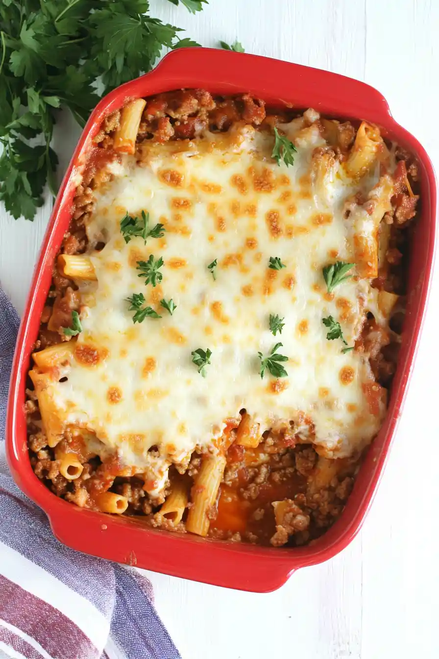 Hearty Baked Ziti with Sour Cream