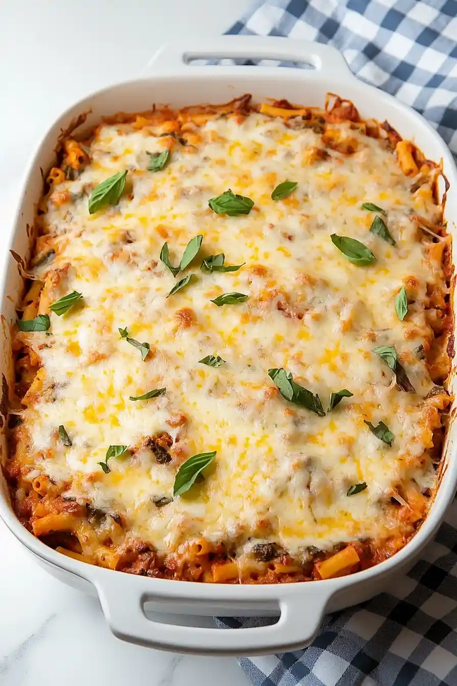 Baked Ziti with Yogurt and Cheese