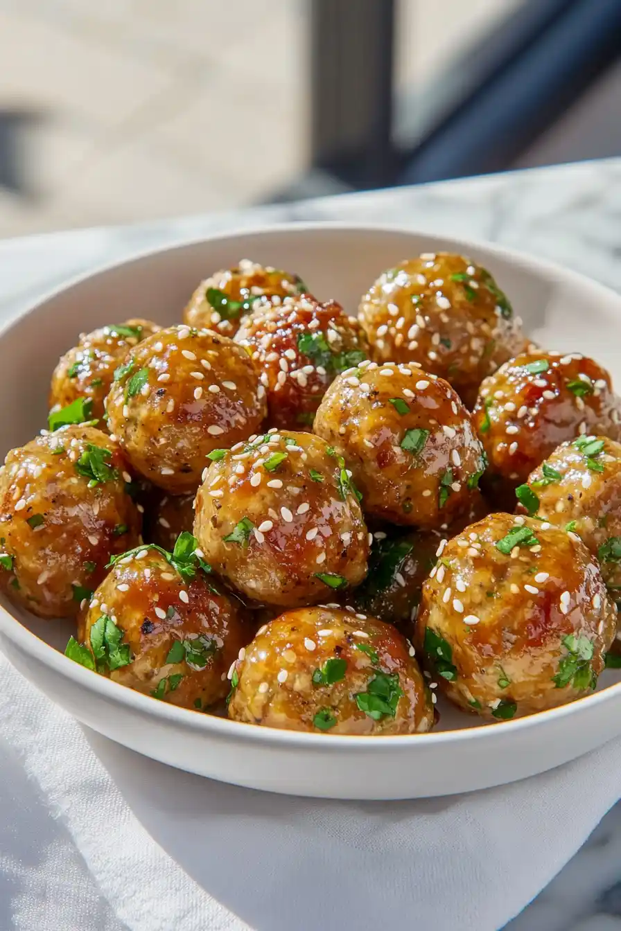 Fluffy Chicken and Broccoli Meatballs