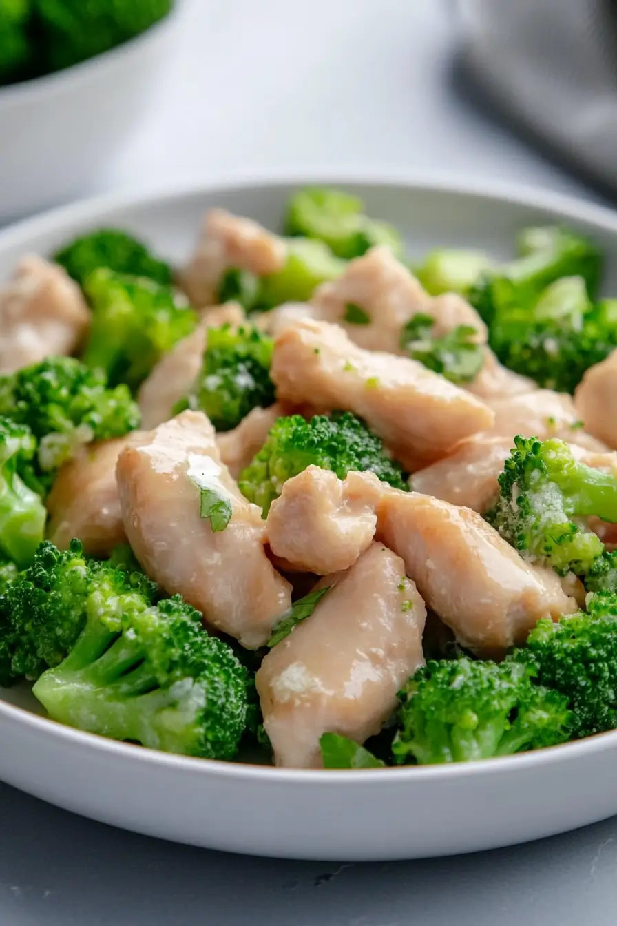 Delicious Chicken and Broccoli with White Sauce