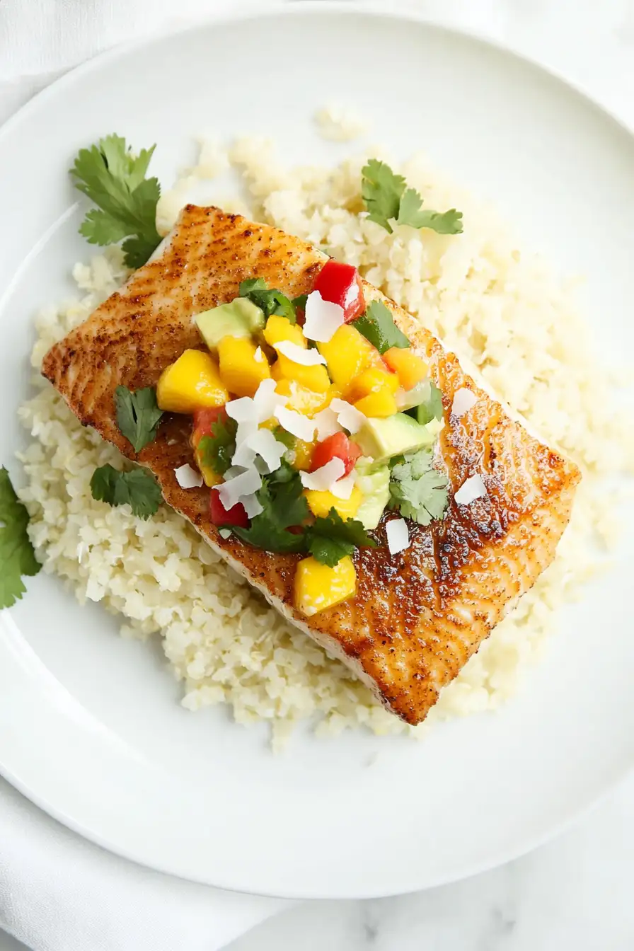 Healthy Mahi Mahi with Coconut Rice