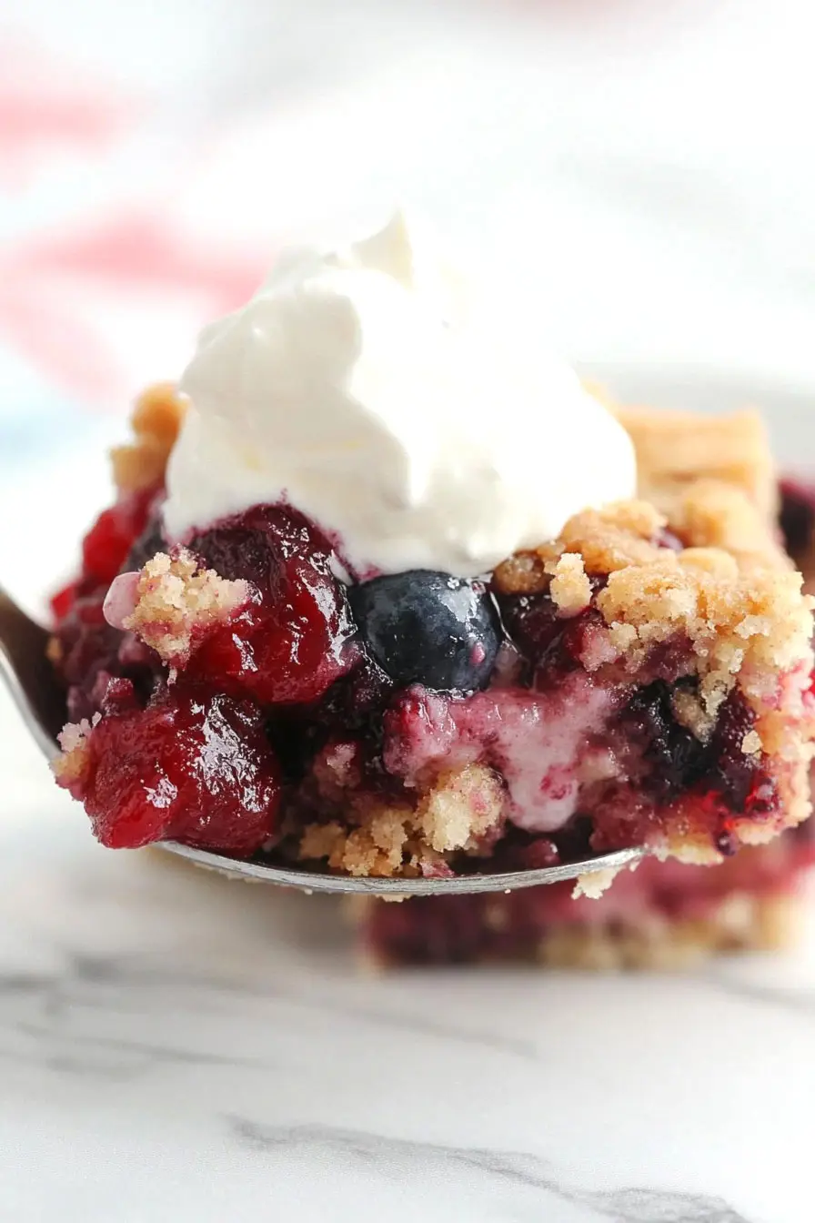 Juicy 4th of July Dump Cake