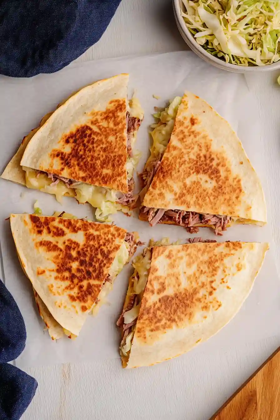 Juicy Corned Beef Quesadillas