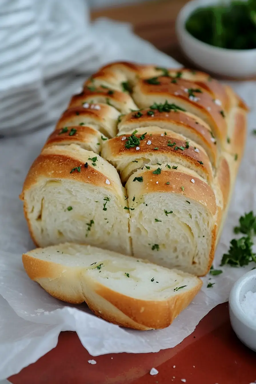 Delicious Sourdough Discard Garlic Pull Apart Bread