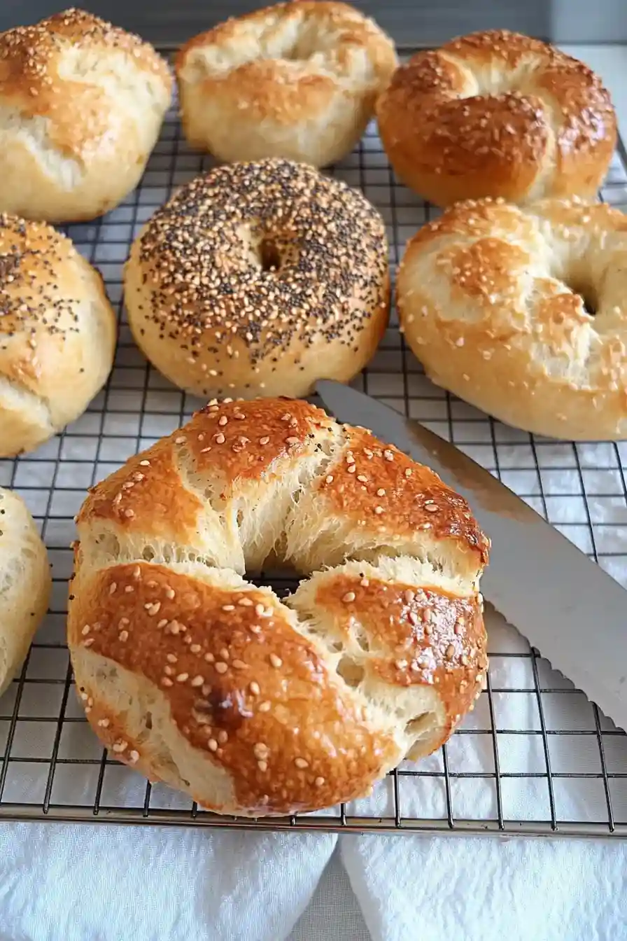 Healthy Sourdough Discard Yogurt Bagels