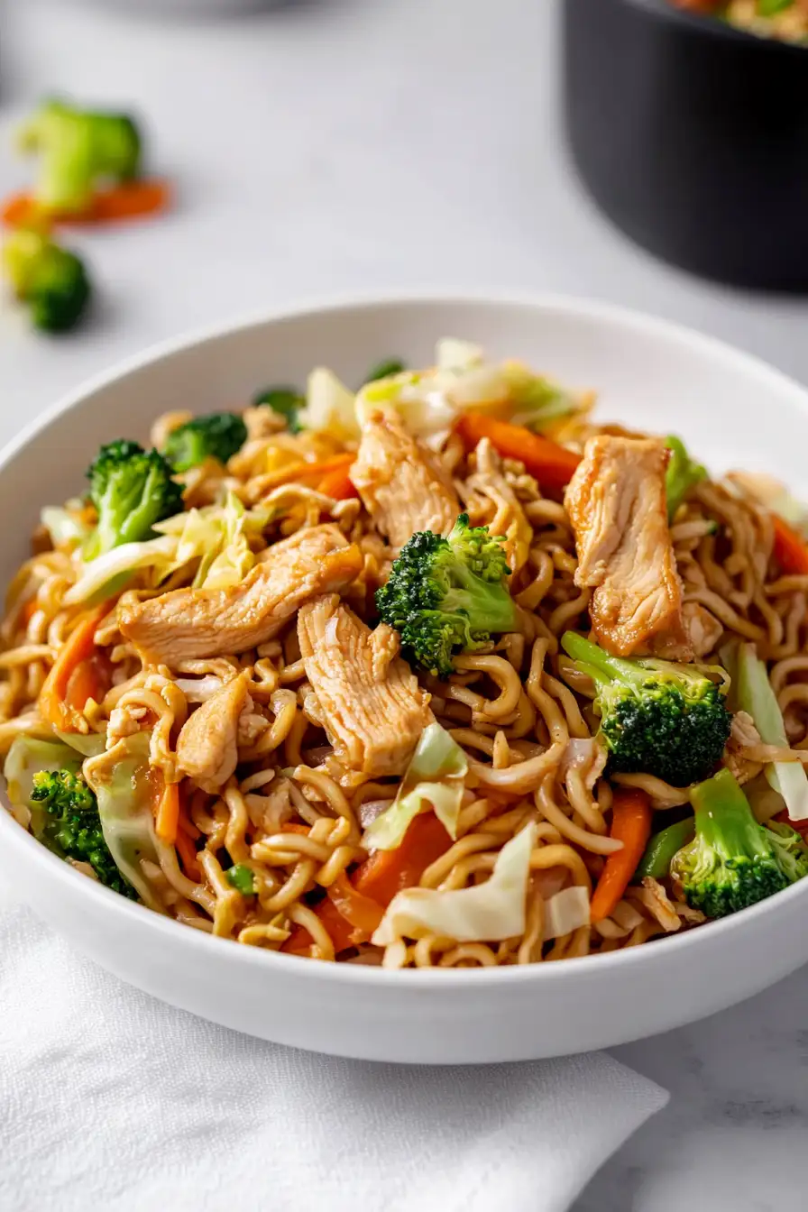 Tasty Chicken Broccoli Yakisoba