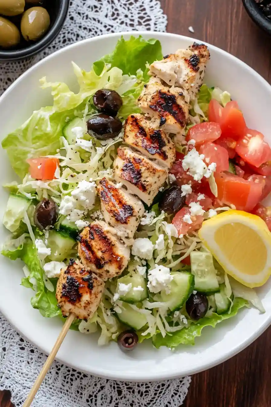 Fresh Chicken Kabob Salad Recipe