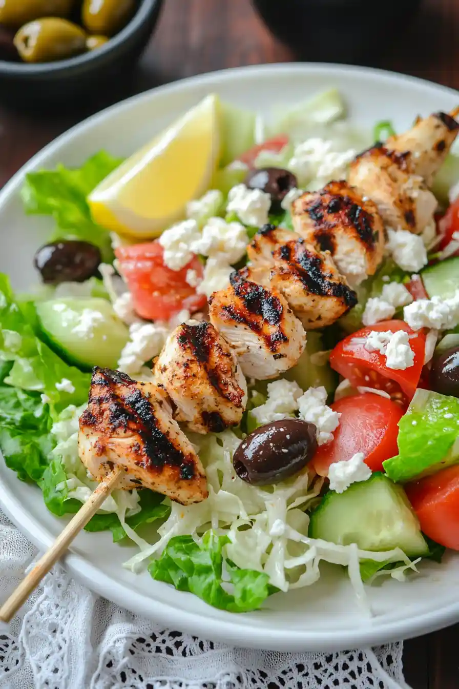 Fresh Chicken Kabob Salad Recipe
