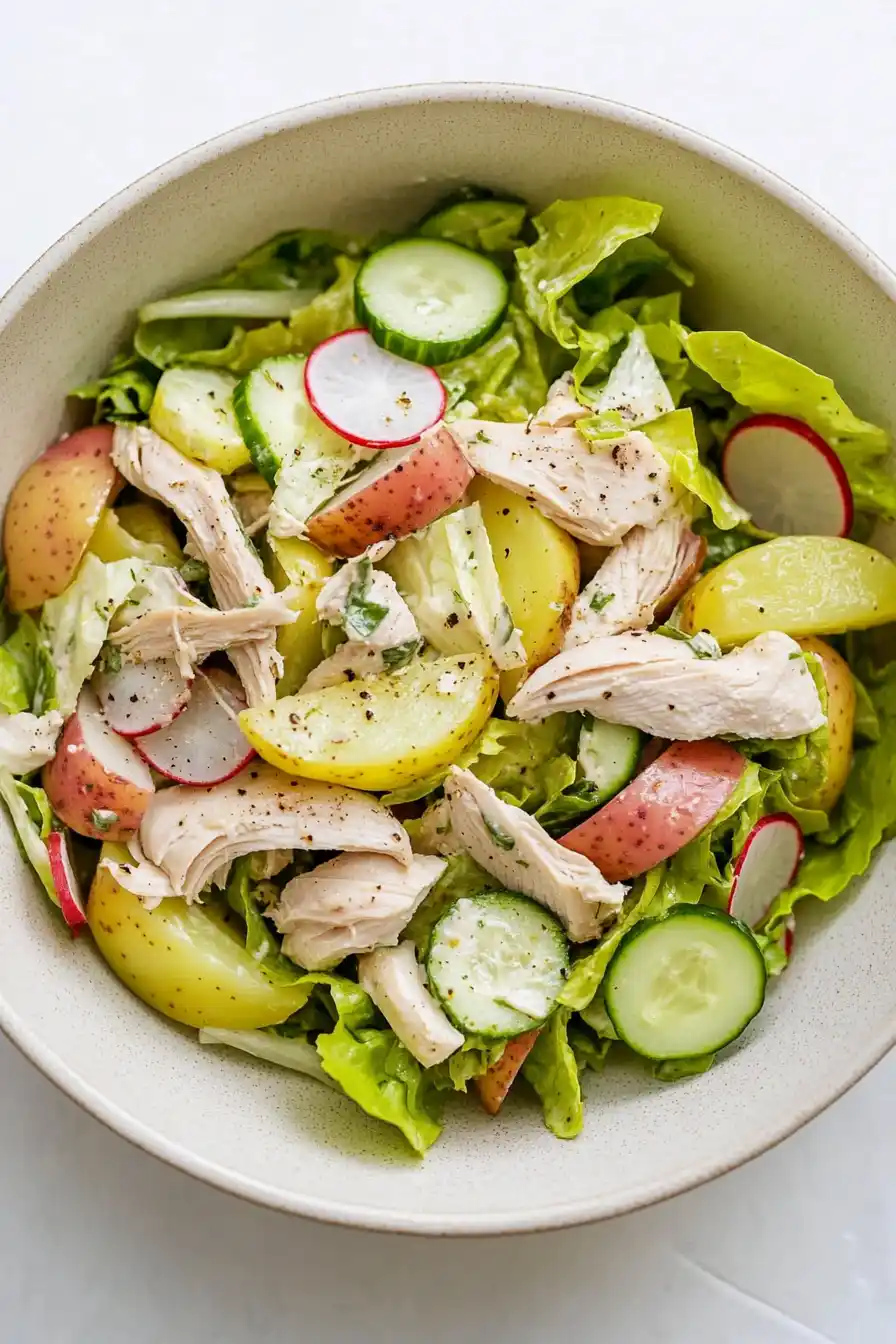 Juicy Easter Spring Salad with Chicken