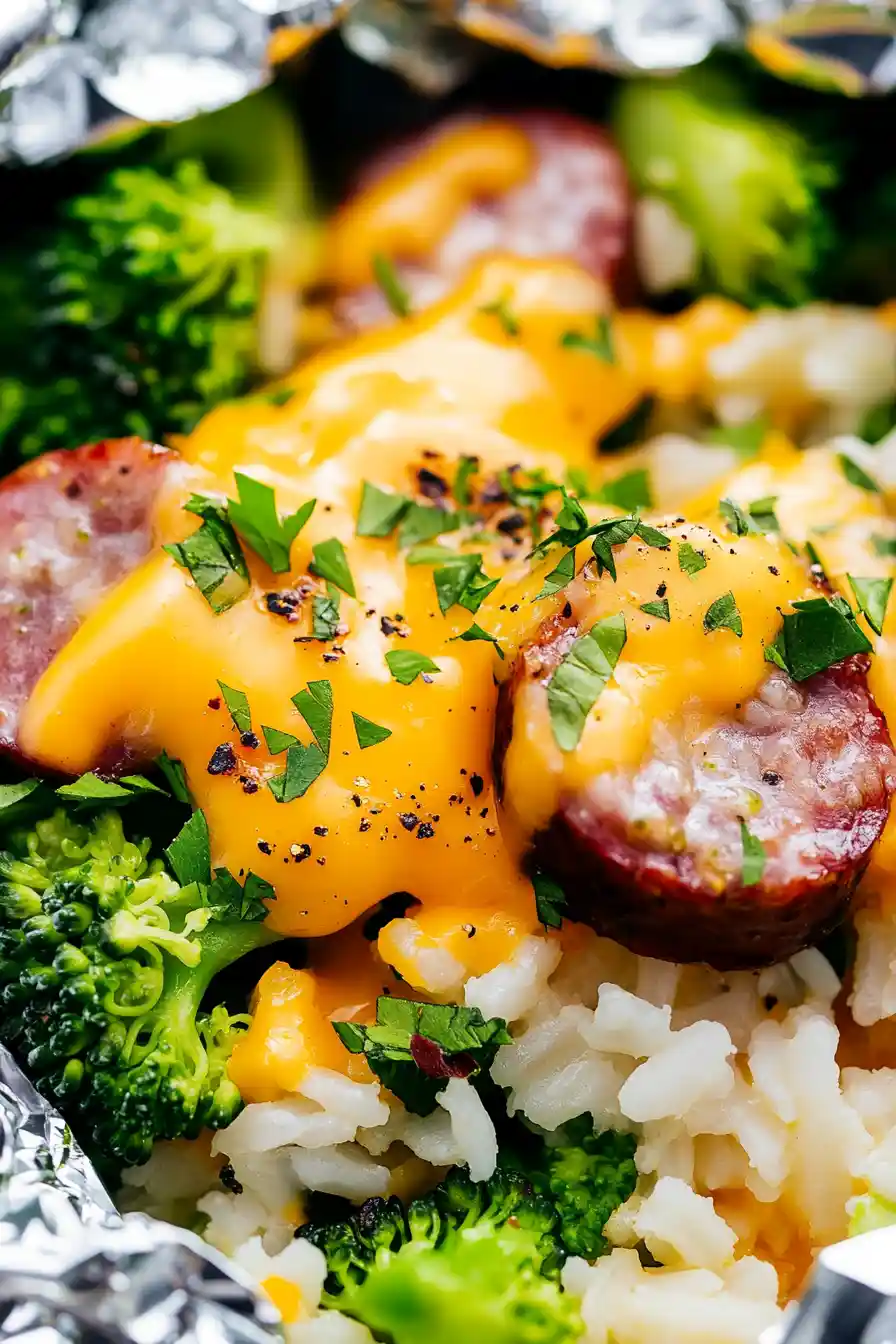 Tasty Broccoli and Chicken Foil Pack