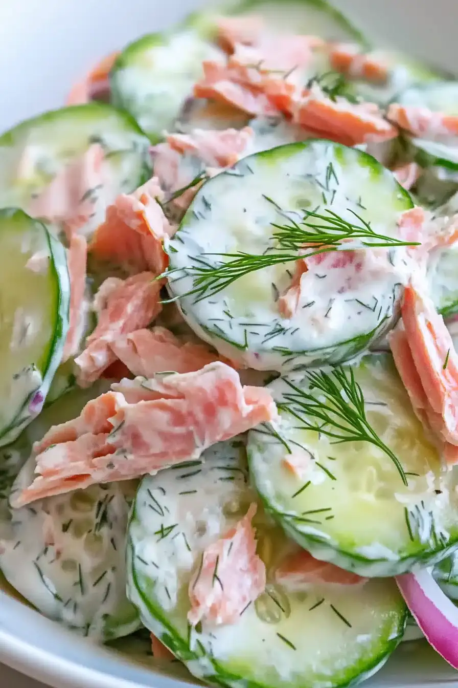 Zesty Easter Cucumber Smoked Salmon Salad