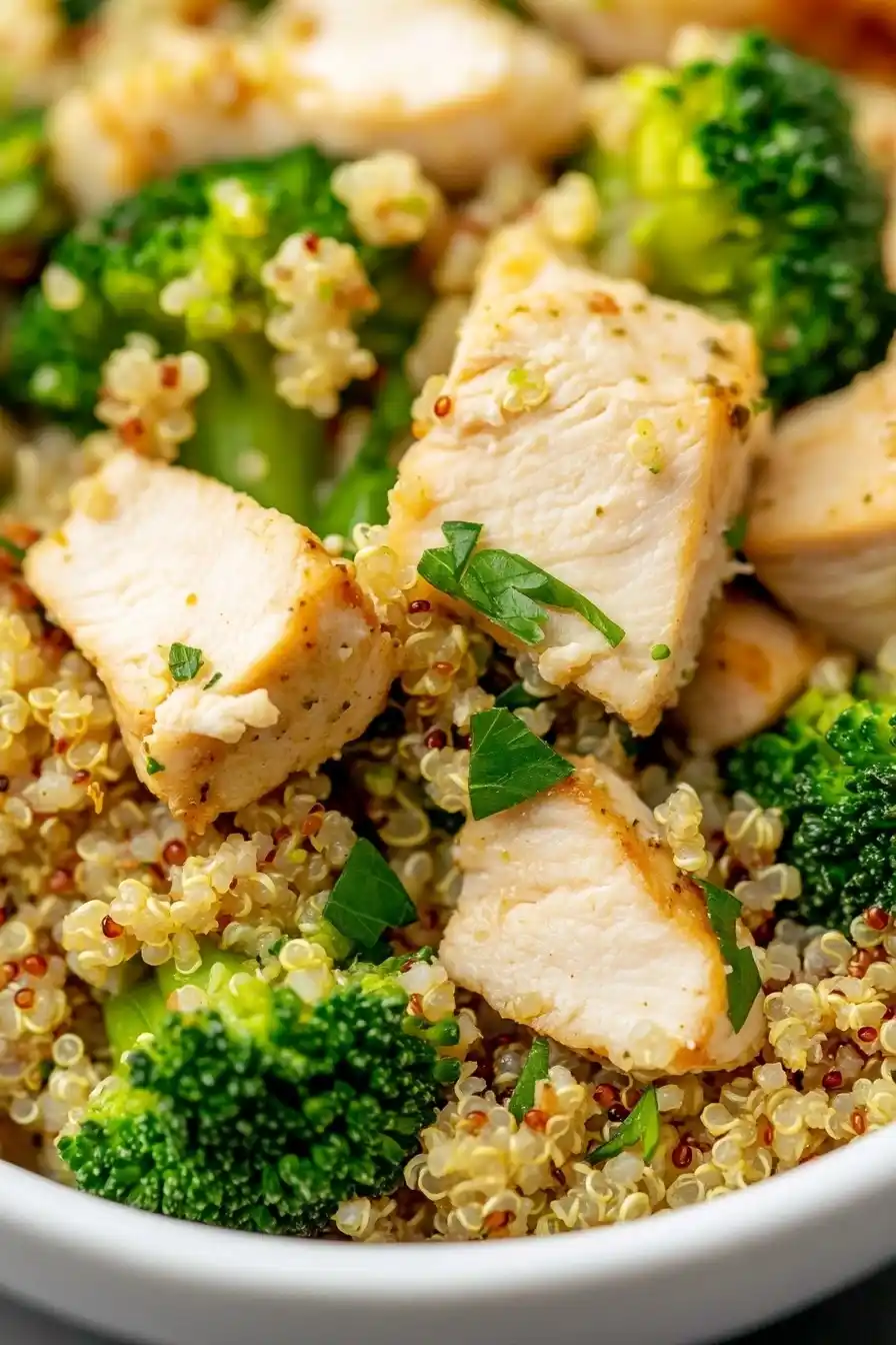 Easy Chicken Broccoli Quinoa Bowl