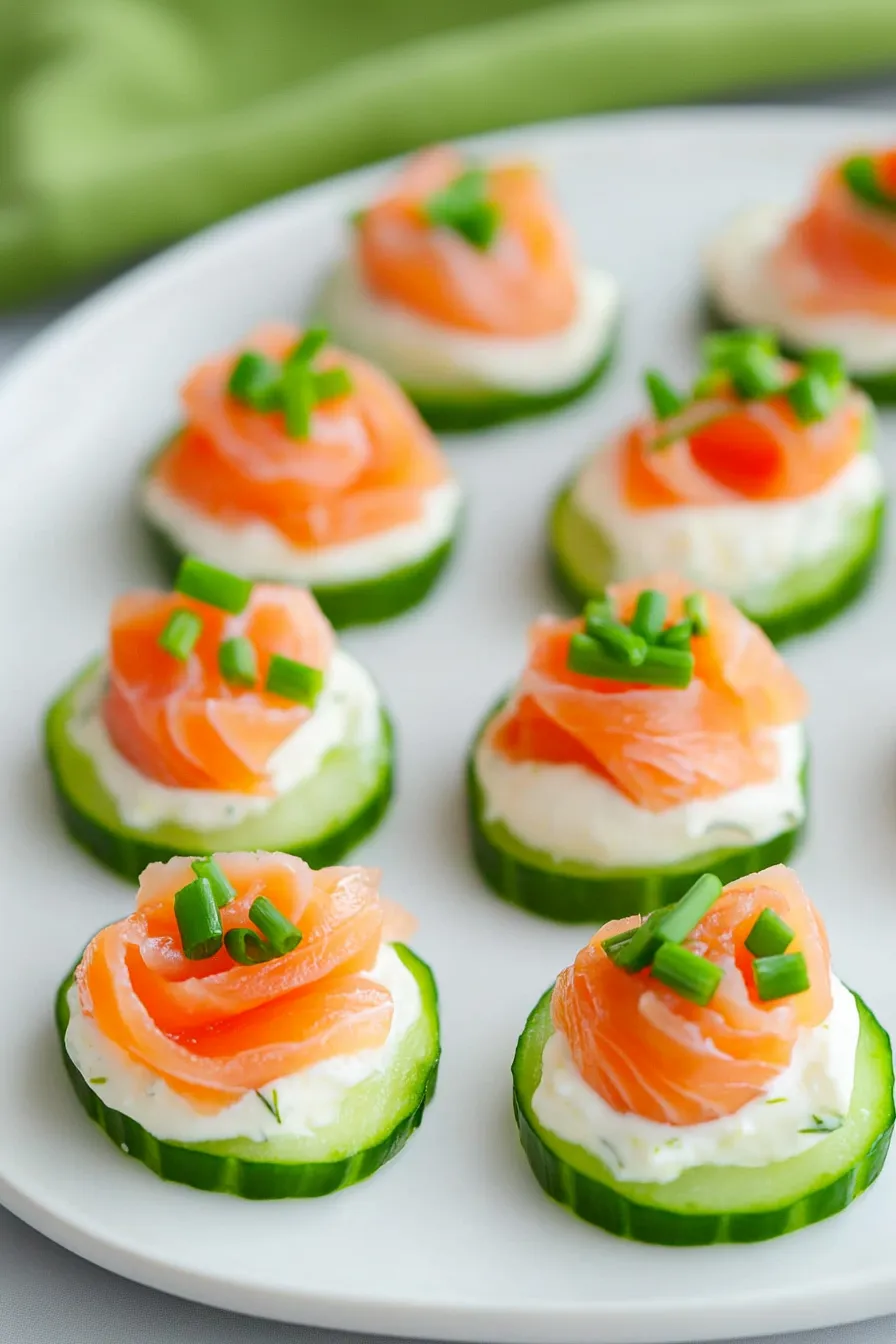 Juicy Easter Smoked Salmon Cucumber Bites