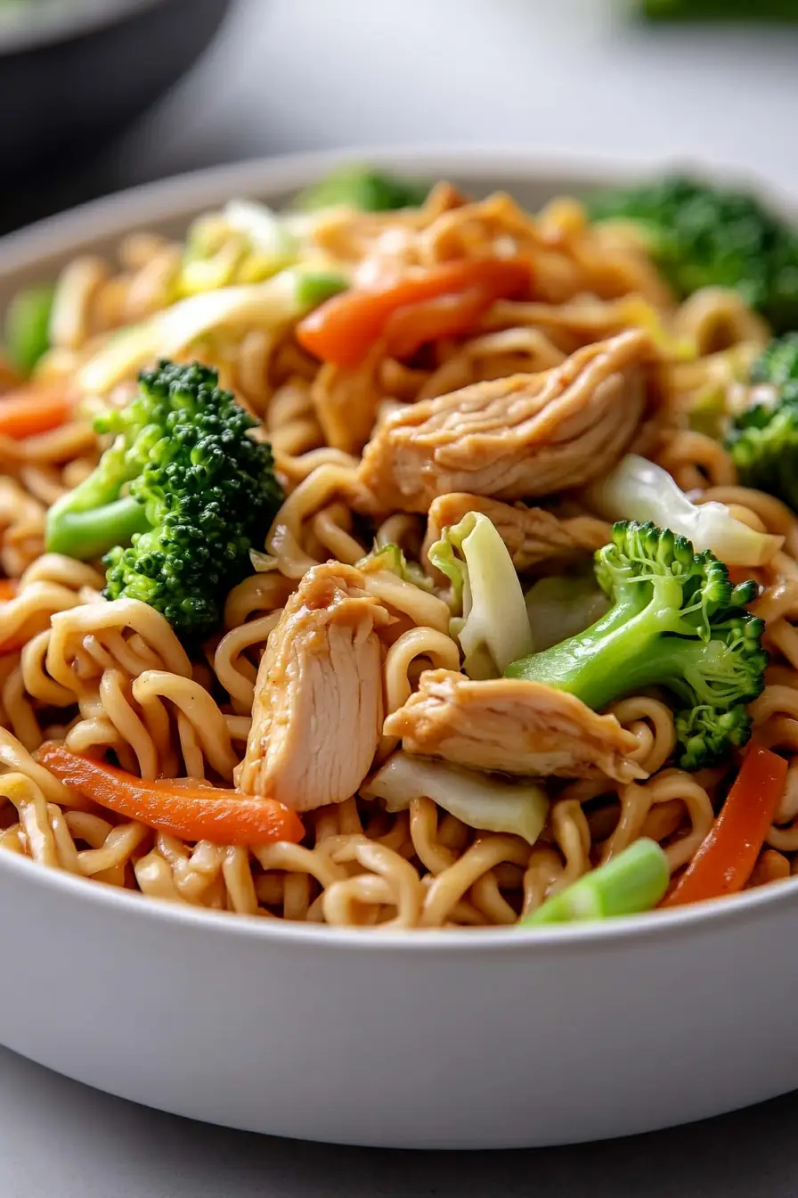 Tasty Chicken Broccoli Yakisoba