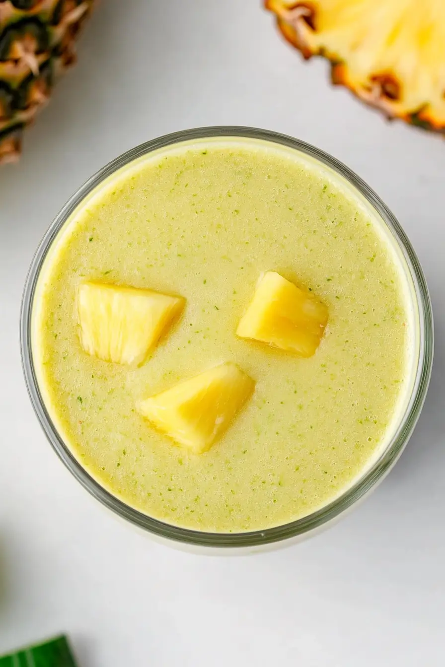Quick Pineapple Cucumber Ginger Detox Drink