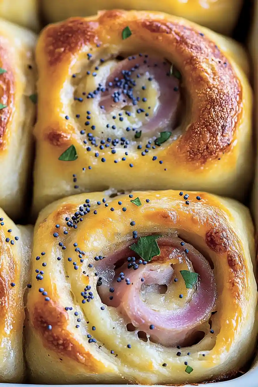 Easy Baked Ham and Cheese Pinwheels