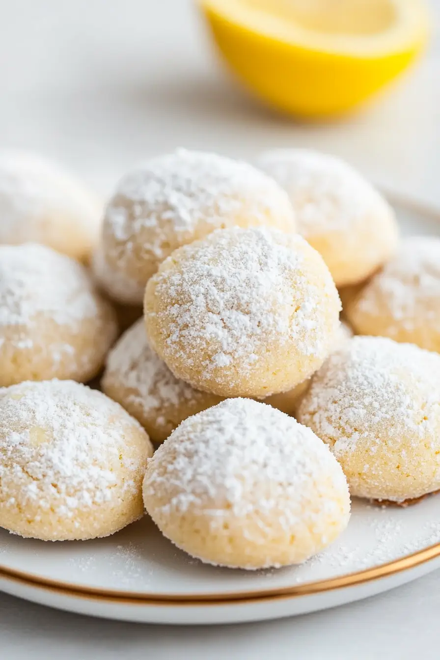 Easy Lemon Powdered Sugar Cookies